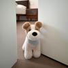 British Wire Fox Terrier Plush Doll: Standing Dog Companion Soothing Toy