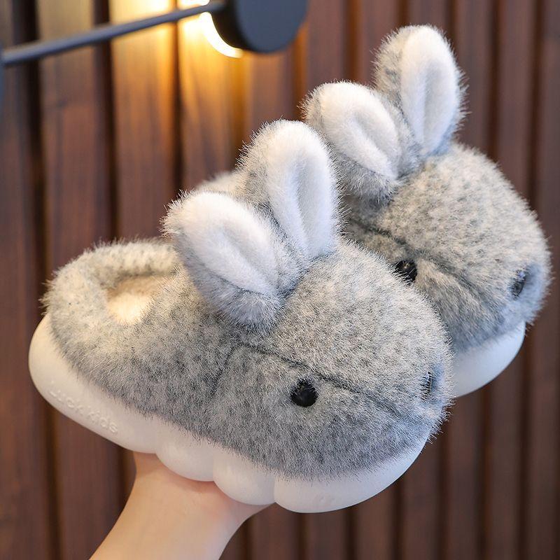 Soft Soled Cute Girls Shoes 2025 Winter New Kid Warm Cotton Shoes Simple Versatile Girls' Home Cotton Slippers Chanclas De Mujer