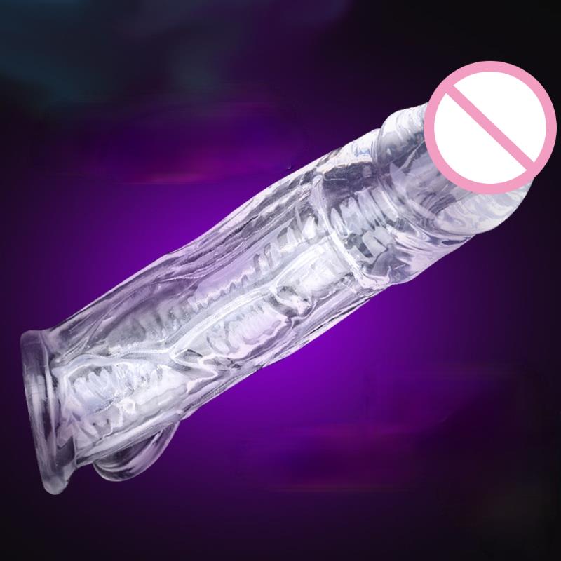 Mužská dilda Kondom Oddálení ejakulace Návlek na penis Mužský kroužek na zvětšení penisu Sexy hračky pro muže Extender pro muže Enhancer Sexy Toy