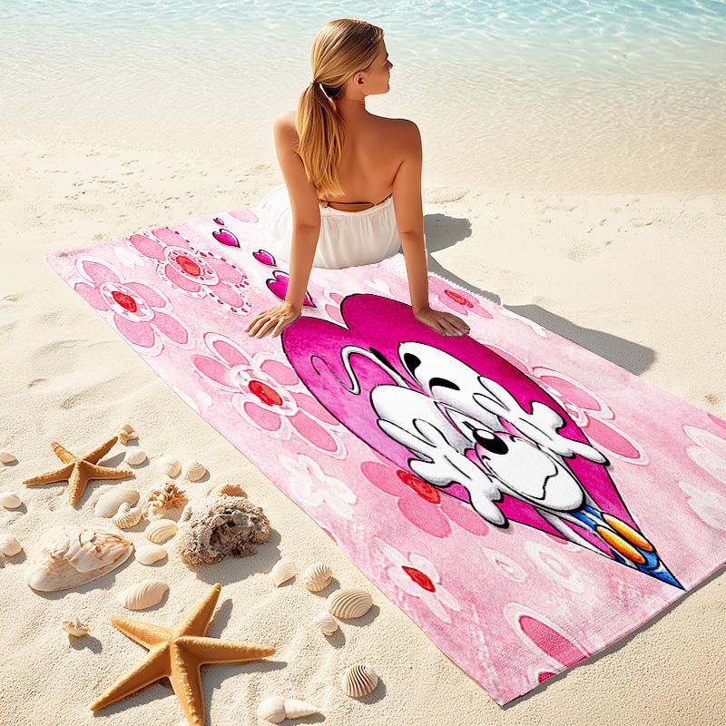 Love Friendship Beach Towel,quick Drying Absorbent Beach Toweloutdoor Sports Swimming Beach Towelsoft And Comfortable