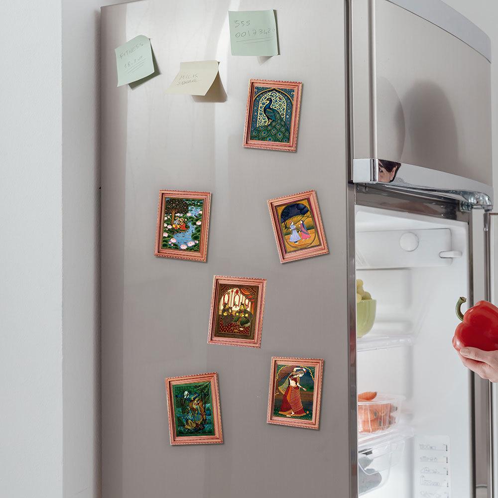 3D Wooden Magnetic Tiles: Home Decor Photo Frame & Retro Fridge Magnet