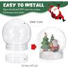 Amosfun 10pcs Mini Clear Plastic Water Globes with Screw Off Cap - Reusable and Fillable Empty Snow Globe for Making Props DIY Crafts 2.75 X 2.36