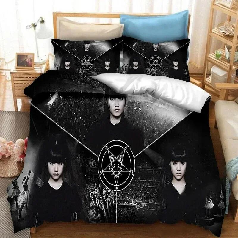 3D Printed Babymetal Band Bedding Set Duvet Cover Sheet Printed Bed Set Pillowcase Bed Full Queen King Size Comforter Bedroom