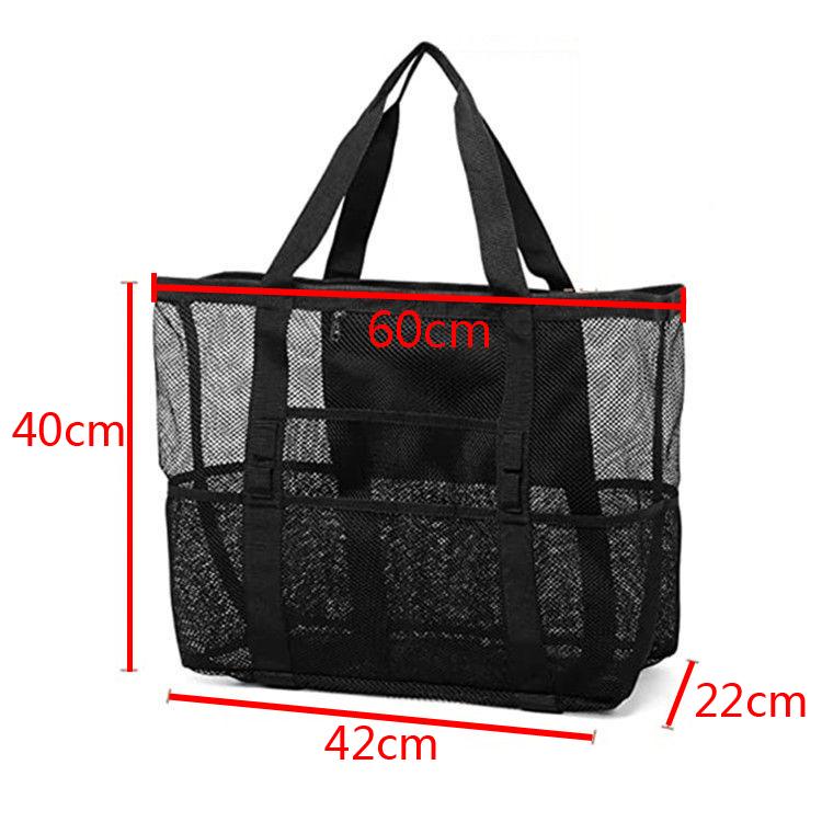 Borsa Da Spiaggia Extra Large Impermeabile - Con Cerniera E Tracolla, Capiente 10L, Per Viaggi E Vacanze