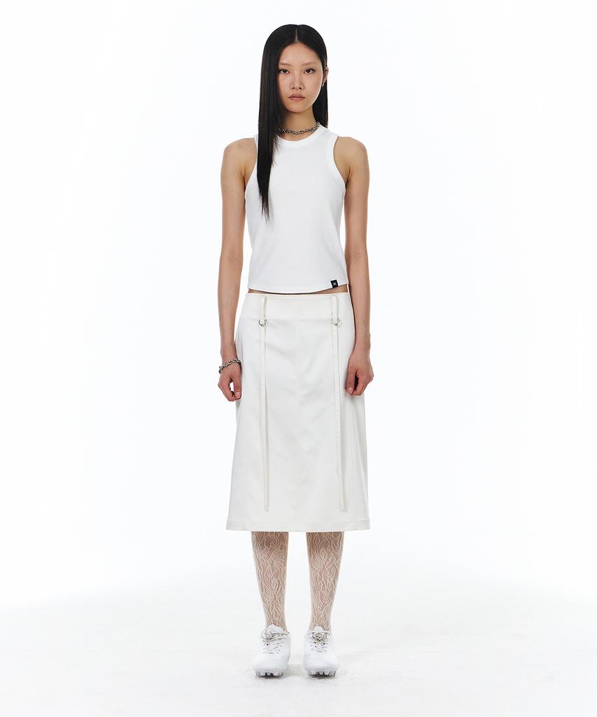 Yunse Piercing Satin Skirt (Ivory)