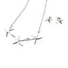 925 Sterling Silver Starfish Necklace Earrings Set Birthday Party Anniversary Gift Suitable for Women's Daily Wear