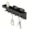 Wall Mounted 6-Hook Organizer | Multi-Functional Holder Kitchen & Bathroom | Space-Saving Storage Rack & Utensil Hooks (1PC)