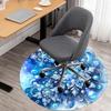 1pc Winter Snowflake Round Chair mat office Area Rug - Non-Slip, Floor Mat for Office, Bedroom, Ideal home decor gift c0112002