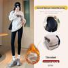 Women's Gray Barbie Yoga Pants - Fleece-Lined, Thick, Tight Leggings for Autumn/Winter 2025