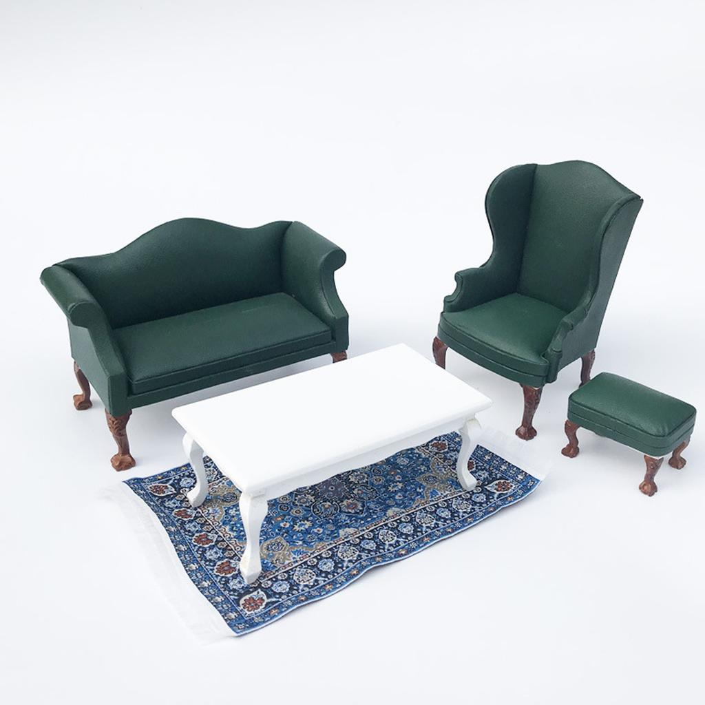 Puppenhäuser im Maßstab 1:12 Loveseat Miniatur Couch Möbel Rollenspiel für Kinder Puppenhaus Möbel Modell für Puppenhäuser
