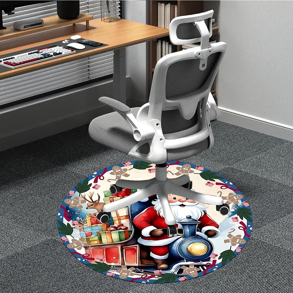 

1pc Christmas Santa Claus Chair Carpet for Office, Soft Flannel Throw Mat, Perfect for Office,Holiday Party Decoration Choice yy251113050 80cm by 80cm