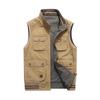 Men's Casual Vest, Cotton Vest On Both Sides, Double-sided Multi-pocket Vest