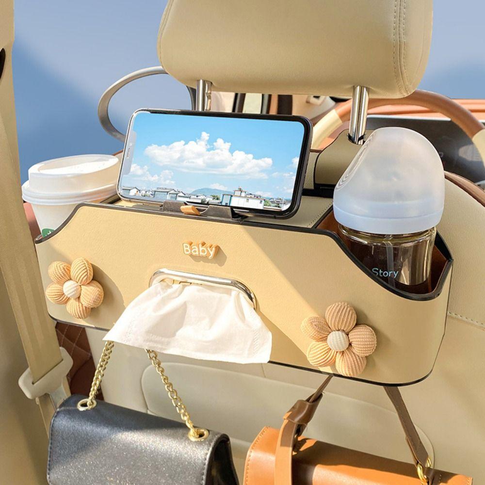 

Multifunctional Car Backseat Tissue Storage Box With Hook Storage Hanging Box Auto Back Seat Style 3
