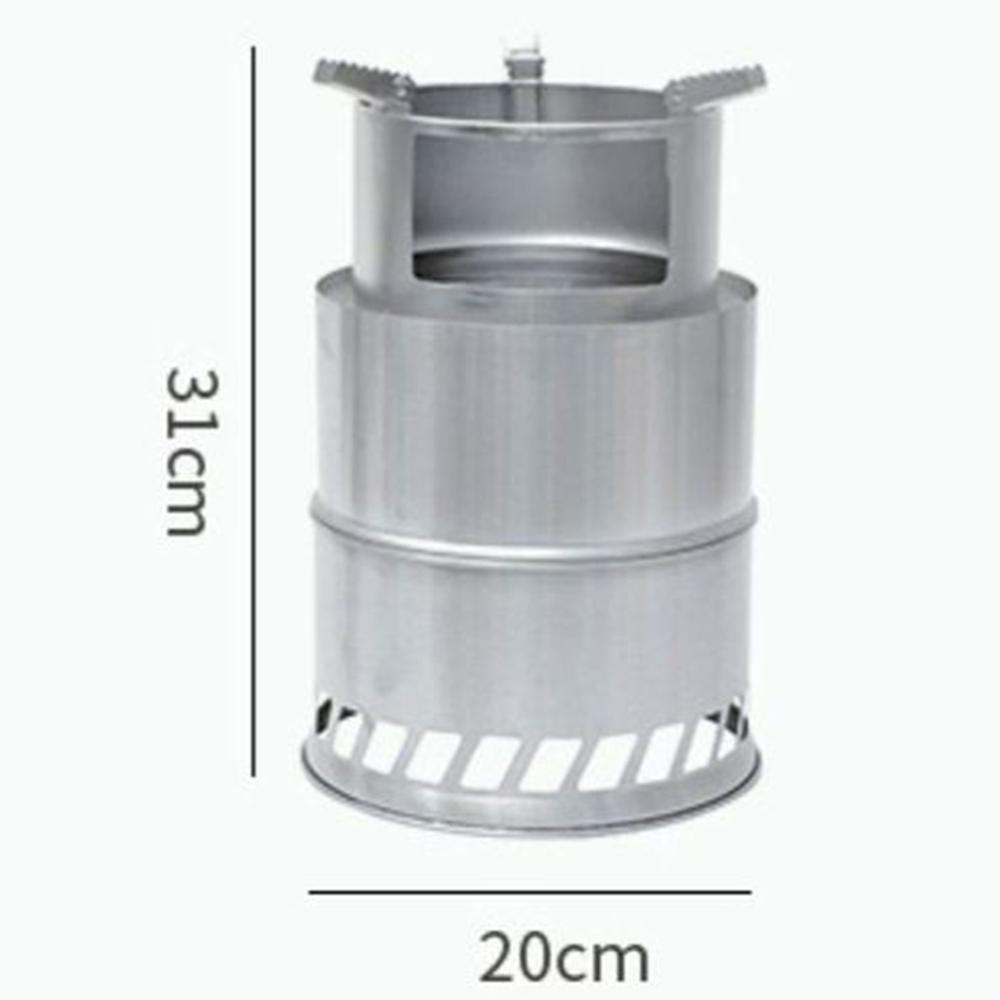 Přenosný venkovní kempingový vařič na dřevo Mini lehký nerezový vařič Piknik BBQ vařič Cestovní dobrodružné nářadí