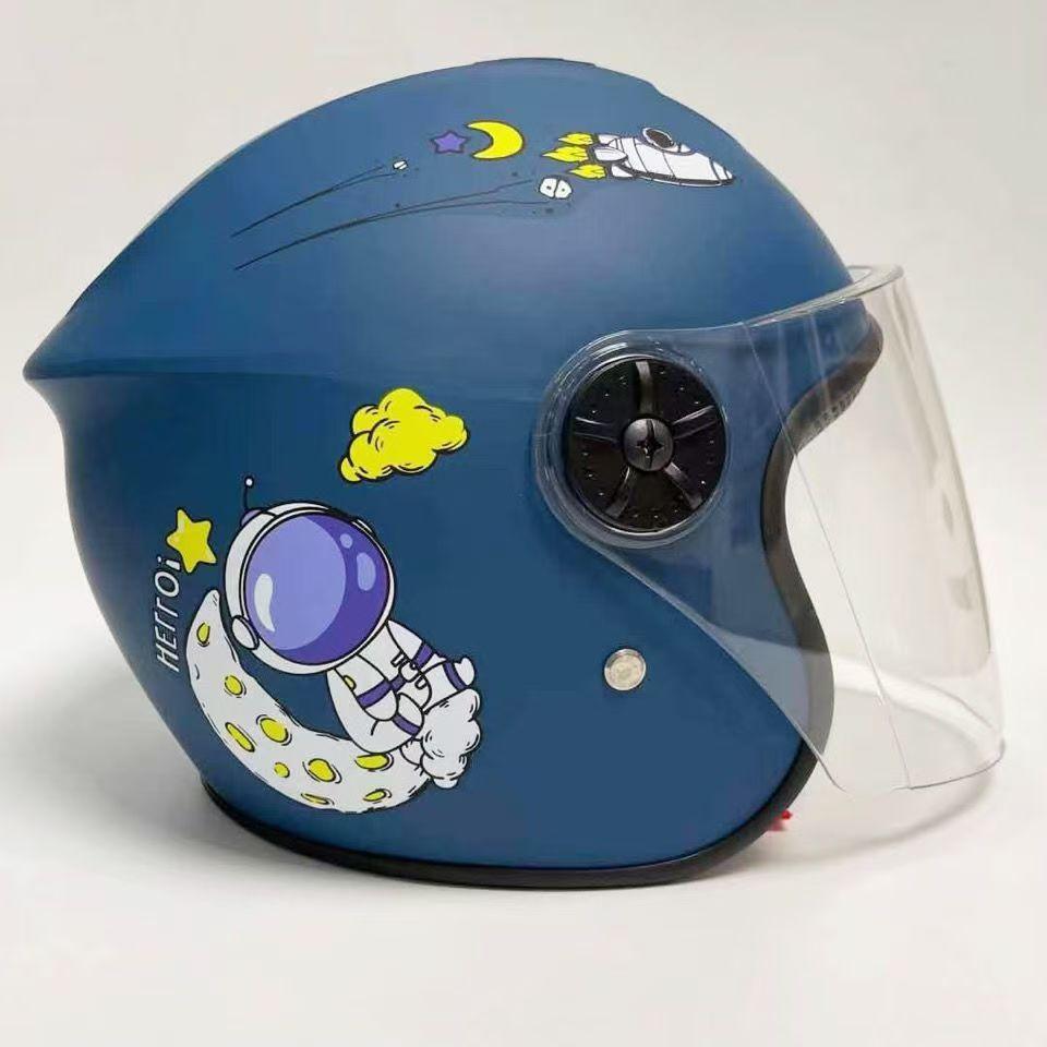 Children s Winter Safety Helmet: 3C Certified Cartoon Design, Electric Vehicle Protection, Anti-Fall, Warm Half Helmet