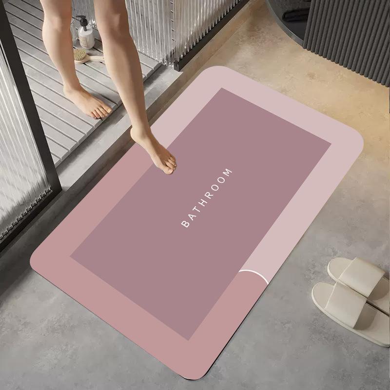 Alfombrilla de diatomeas para inodoro, sencilla, de secado rápido, absorbente, antideslizante, para el hogar y el baño