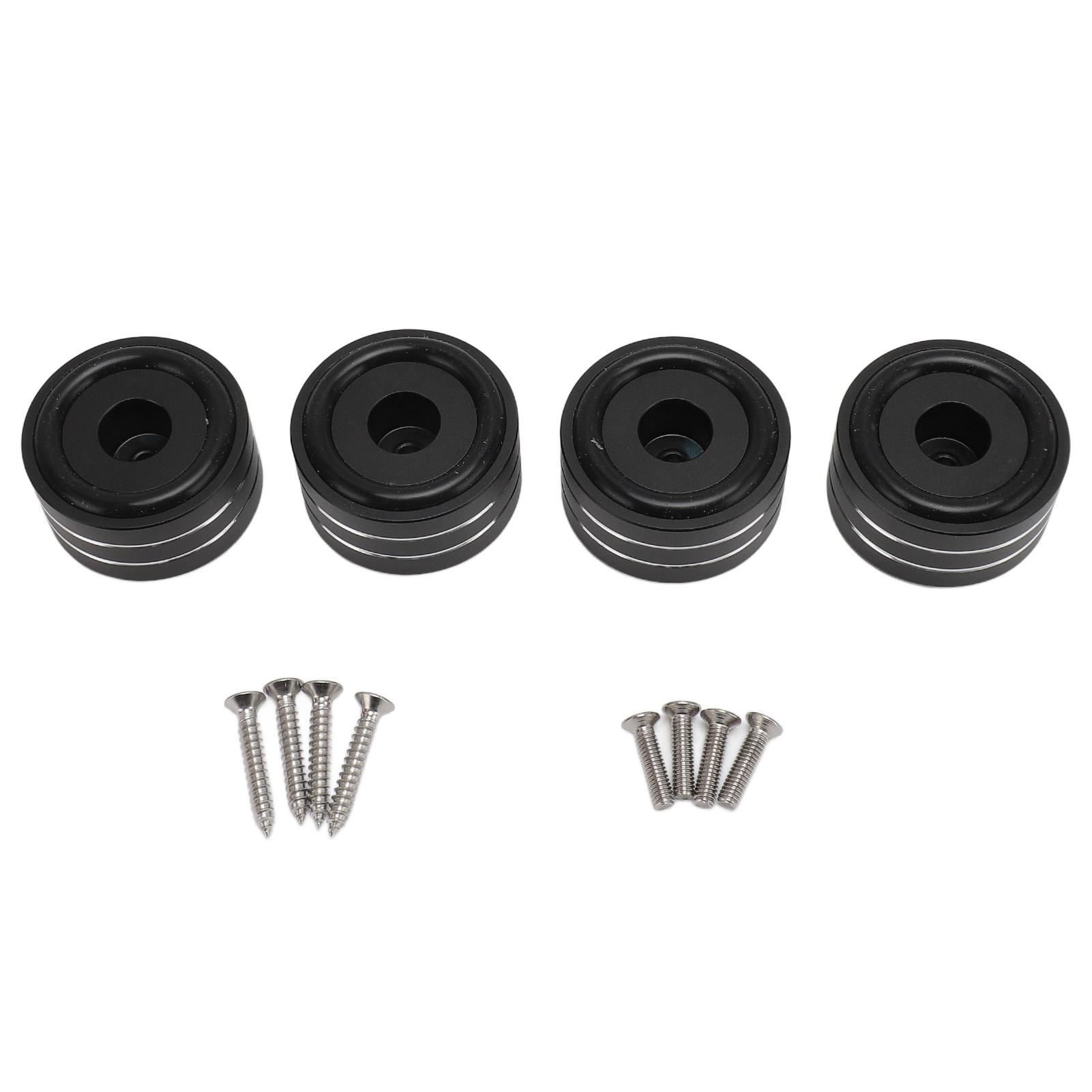 4pcs Speaker Isolation Feet Reduce Vibration Aluminium Alloy Feet Spikes for Amplifier CD DVD Player HiFi Devices argento