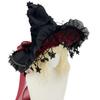 Bow Ribbon Lolita Witch Hat Star and Moon Pendant Wizard Cap Cosplay Accessories  School Event