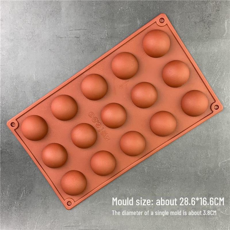 

Напівкругла шоколадна кулька та форма для пудингу: Розміри 6 дюймів, 15 дюймів, 35 дюймів для випікання мусу, торта та кубиків льоду