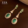 French Vintage Zircon Tassel Earrings - Luxury Court Style Jewelry for Women