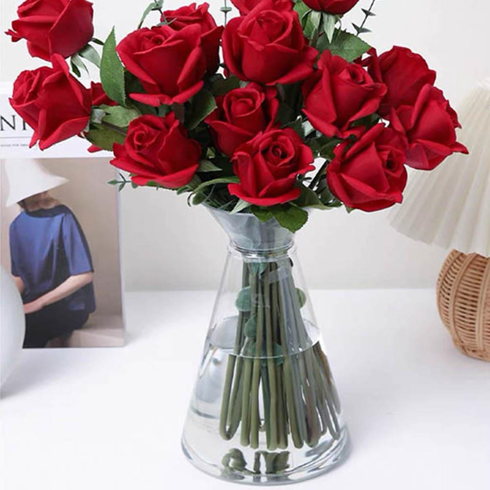 Clear Transparent Plastic Vase Flowers Vase Container Anti Drop Imitation Crystal Vase Creative Home Decoration Practical Modern