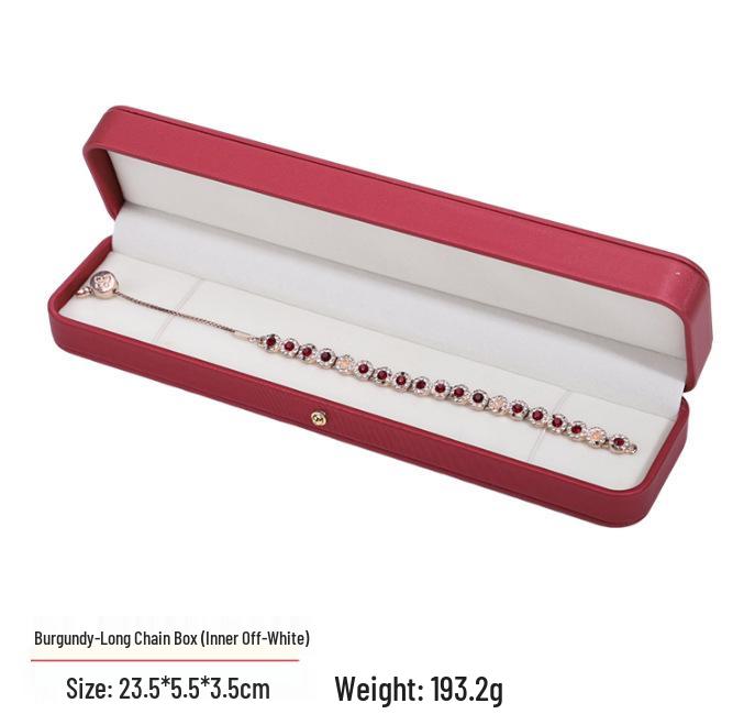 Elegante Schmuckschatulle aus PU-Leder mit goldener Schnalle - Design mit runden Ecken für Ringe, Broschen, Anhänger, Armbänder und Ketten.