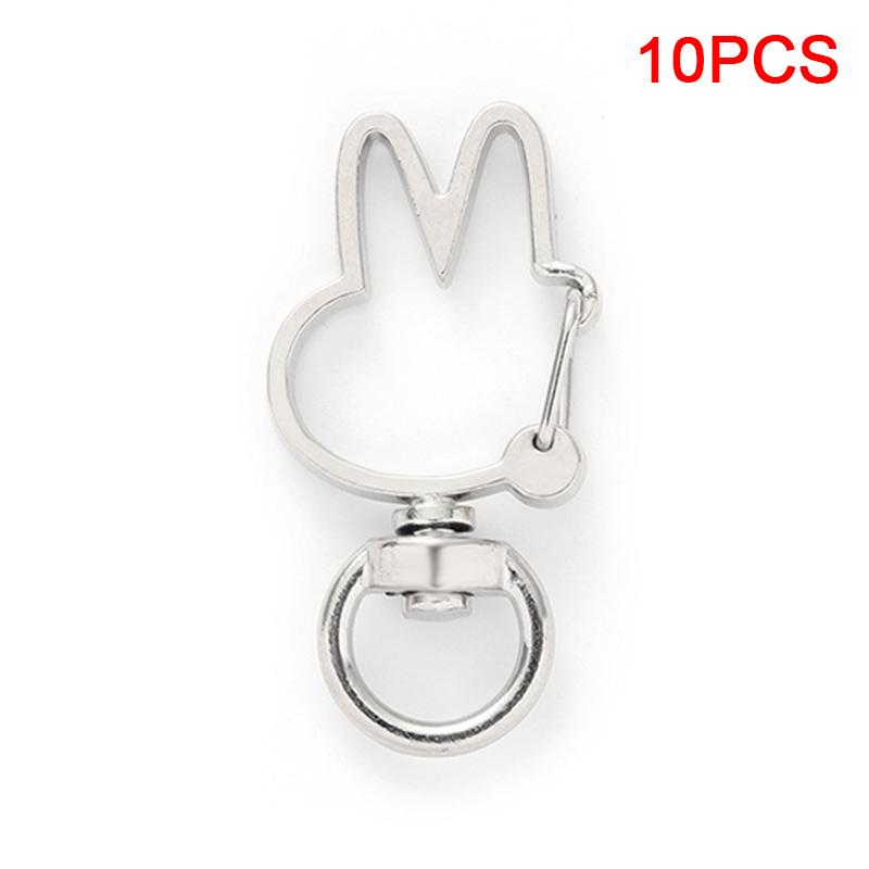

10 шт. Кролик Полый Брелок Брелок Брелок DIY Аксессуары Застежка-карабин