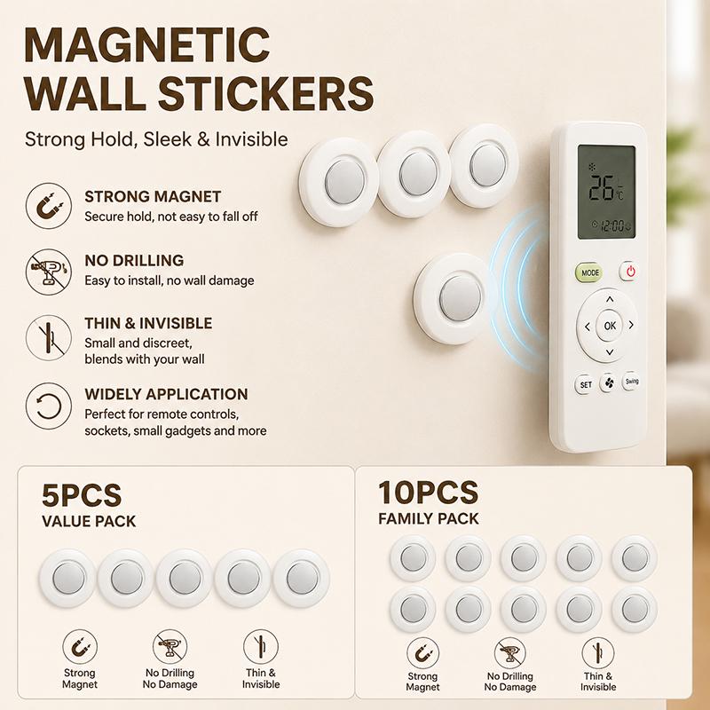 Magnetic Remote Control Wall Holder Strong Magnet Easy Installation For Home Living Room Office Bedroom
