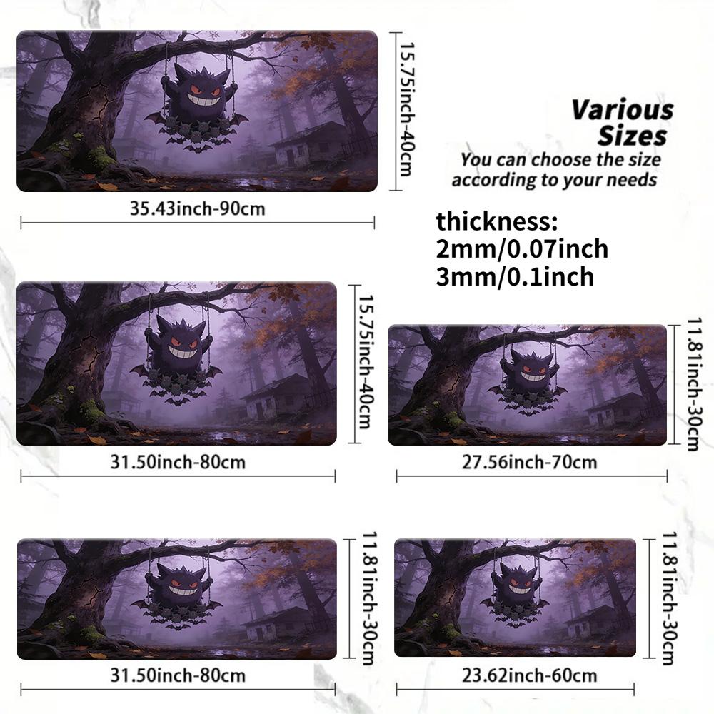 Psyduck Thunderstorm Graffiti Alley Gaming Desk Mat NonSlip Washable Mouse Pad 30x80x0.2cm