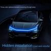 LED Daytime Running Light Scan Starting Car Hood Decorative Lights DRL Auto Engine Hood Guide Decorative Ambient Lamp 12V