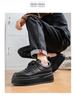 Herren Herbst Atmungsaktive Koreanischer Stil Dicksohlige Freizeit-Sneaker mit Unsichtbarem Höhenerhöhendem Weißem Design