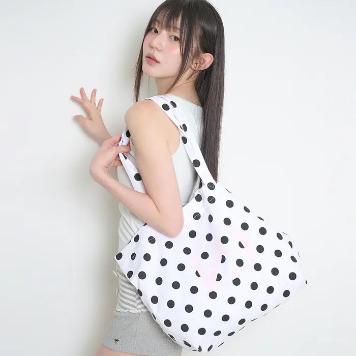129 Dot Eco Bag White Dot