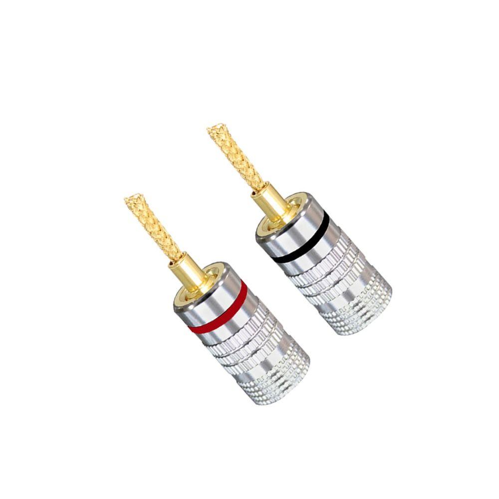 24K Musical Sound Banana Plug Gold Plated for Speaker Wire Nakamichi Banana Plug Pin Screw Type Banana Connectors Plugs Jack