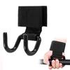 1 Pair Weight Lifting Hooks Heavy Duty High Strength Great Friction Anti-slip Fasten Tape Stainless Lifting Wrist Straps Power Lifting Grips