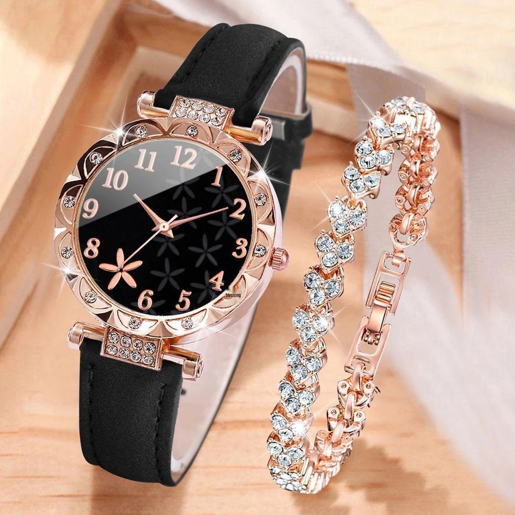 Pinduoduo Starfish Dial Ladies Quartz Watch with Shein Leather Strap