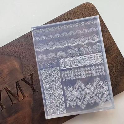 3D Silicone Nail Mold Diy Relief Lace Ribbon Templates For Nails Jewelry Crafts Transparent Nails Mold Nail Art Decoration