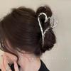 Pinza a morsetto in metallo ad alto livello con fiocco per capelli 2024 per donna: Pinza per Capelli a Forma di Squalo, Grande, Elegante, Stile Freddo, per la Nuca