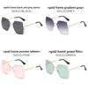 G Casual Chic Square Frame Sunglasses With Gradient Green Lenses For Outings