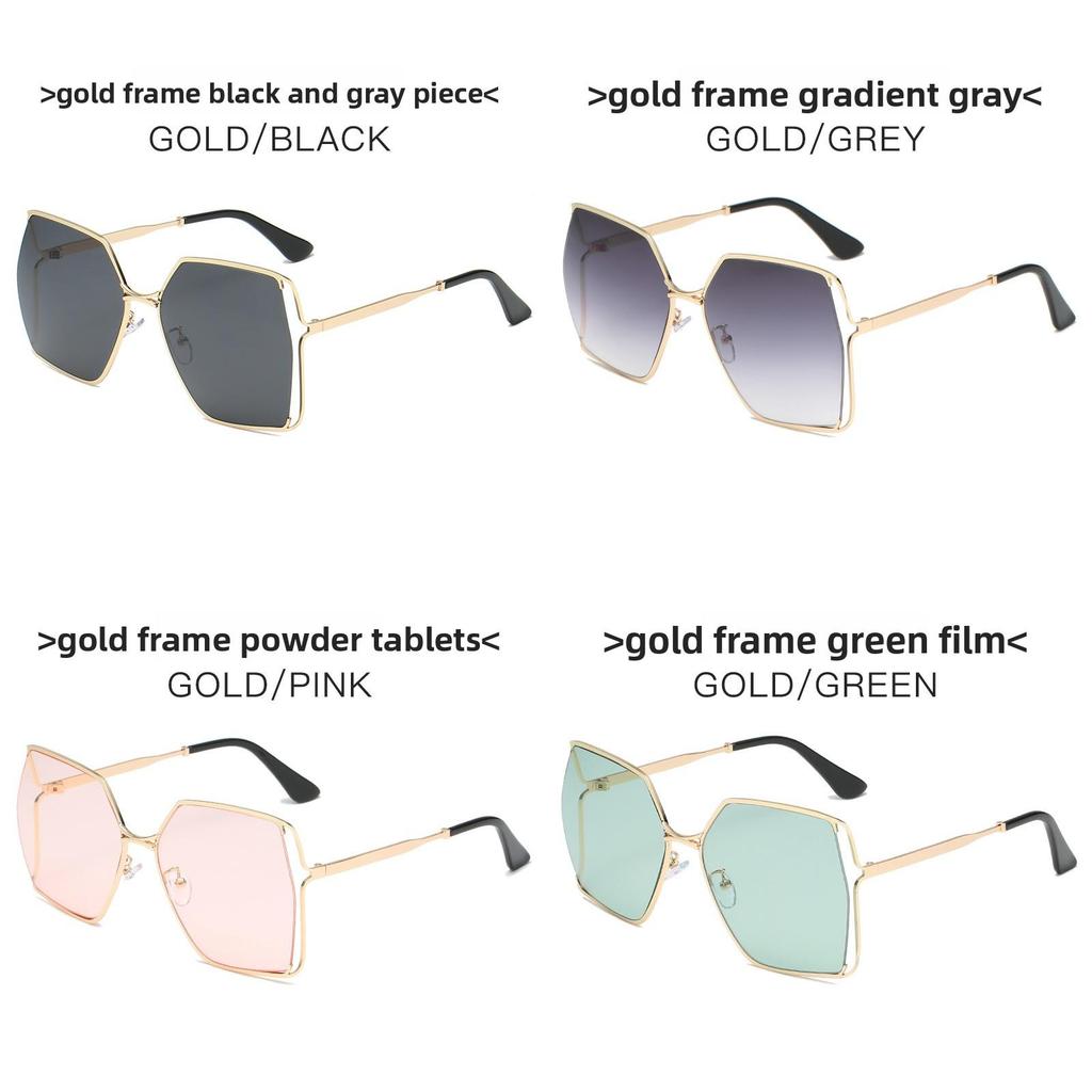 G Casual Chic Square Frame Sunglasses With Gradient Green Lenses For Outings