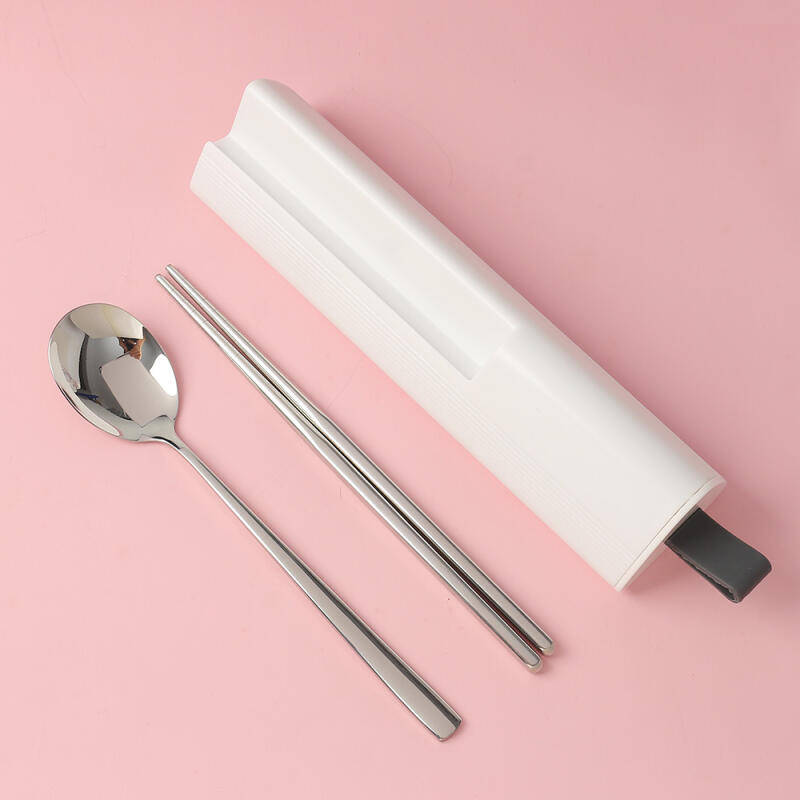 Портативный набор столовых приборов Kitchen & Joy (белый)