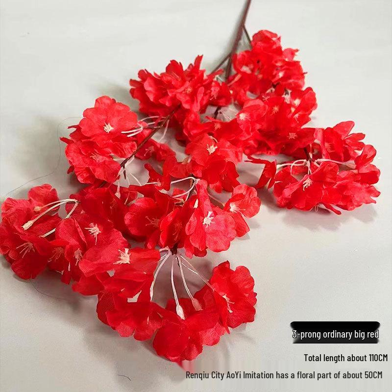 Artificial Cherry Blossom Branch - Dense 3-Prong/4-Prong Cherry Blossom Wedding Decoration