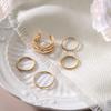 New Product, Multi-Layer Diamond-Set Open Ring, Cold Wind 5-Piece Set, Joint Ring For Women