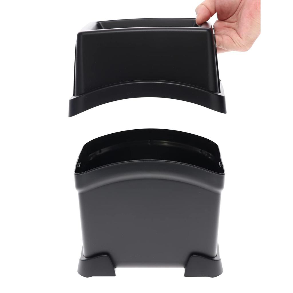 Carmate Car Trash Can with Tray Made In DZ573 (Includes Anti-Tip Support), Black, Japan,