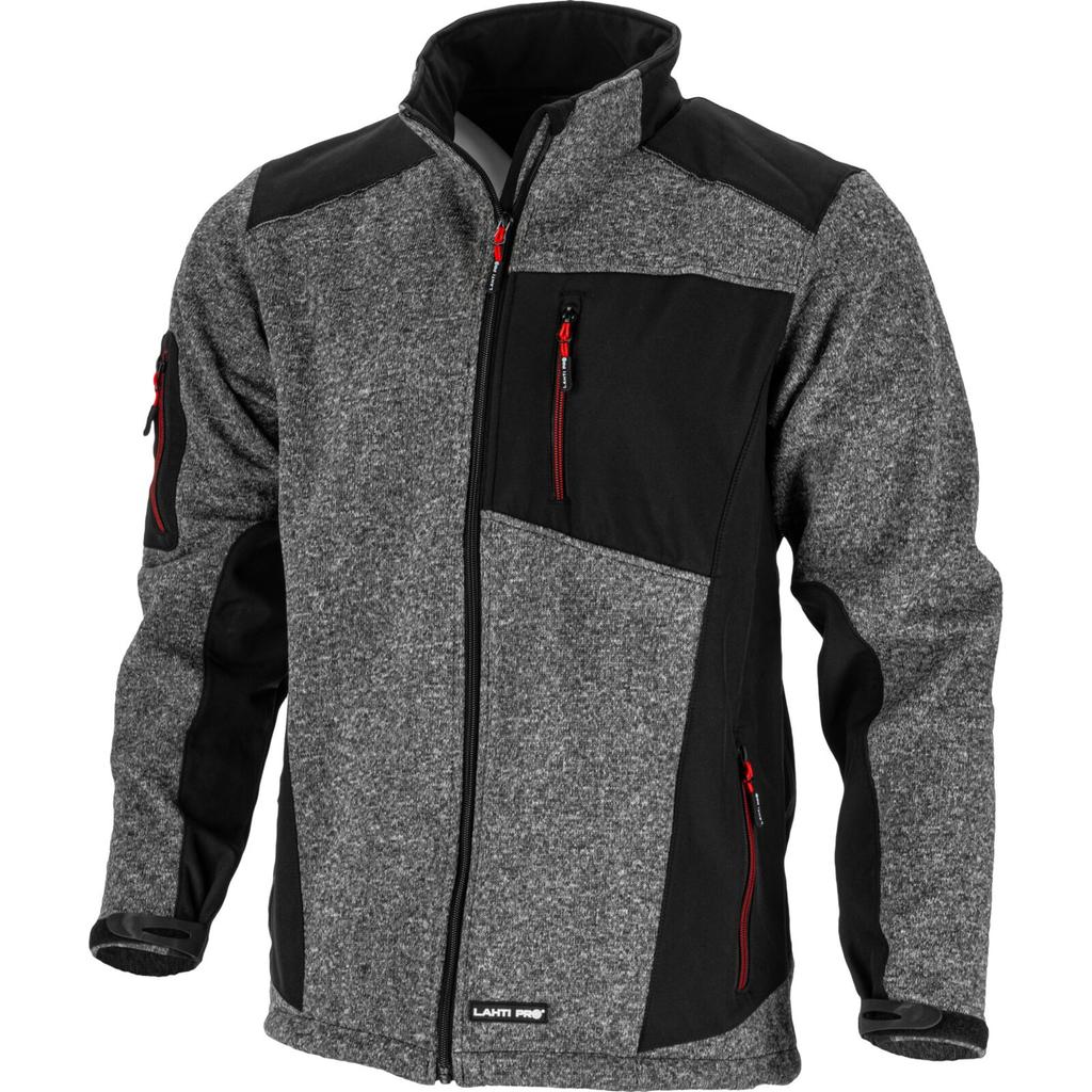 Soft Insert Sweater Jacket, Gray-Black, "3Xl", Ce, Lahti