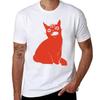 Red Cat With Third Eye Tshirt Nonshrink Basic Cotton Tshirt