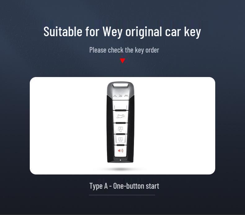 Great Wall Wey Key Case for VV7/VV6/VV5/Mocha/Macchiato/Tank 300 - Personalized Remote Control Shell (2021 Model)