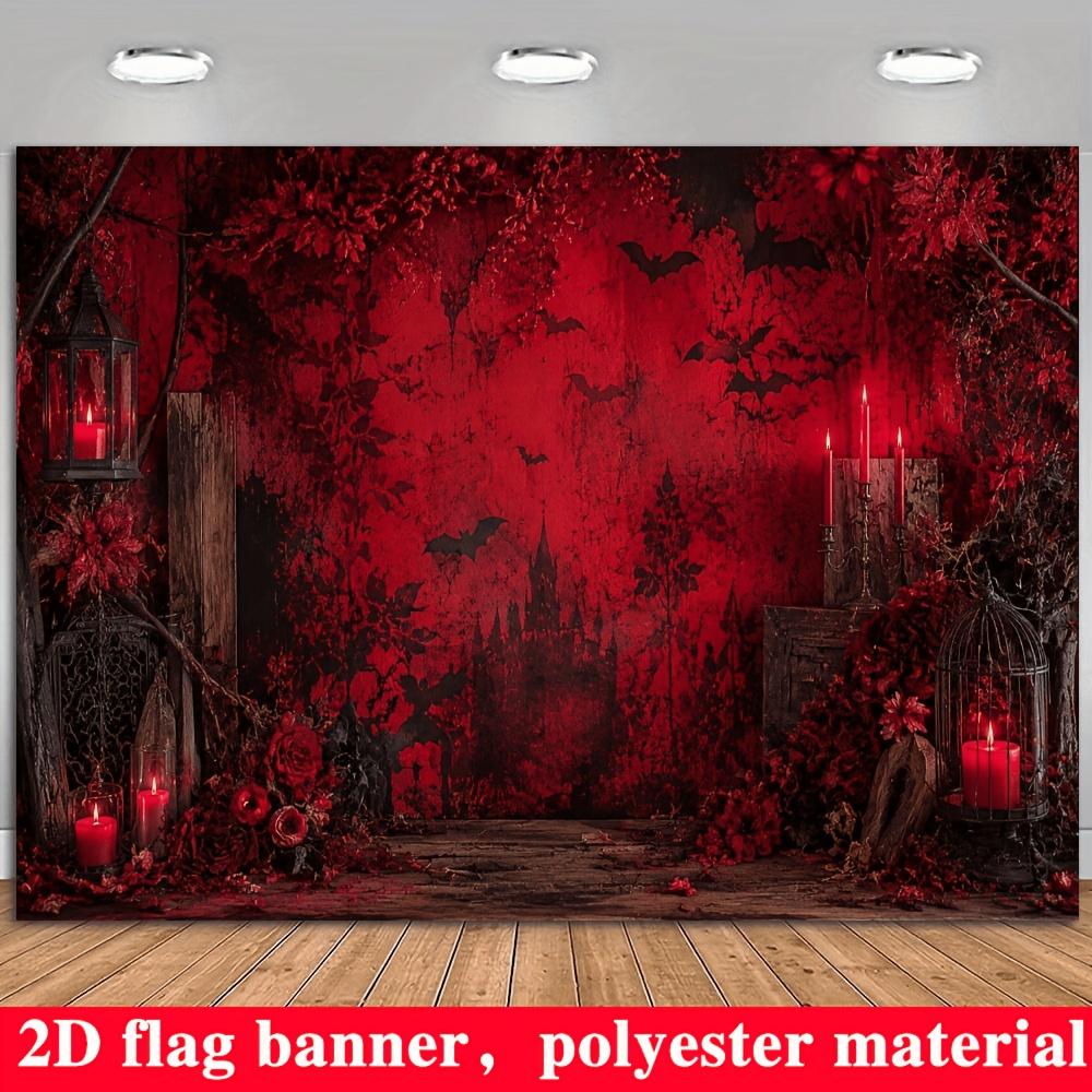 Gothic-style flag-themed Halloween banner background is suitable for indoor and outdoor events.