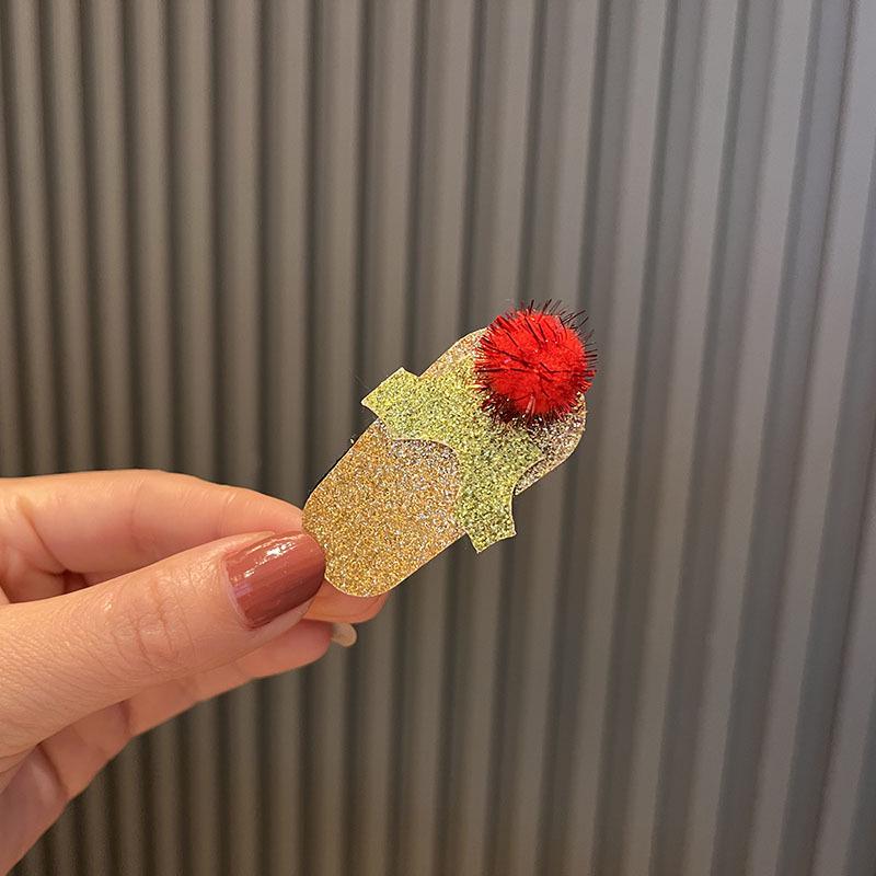 Festive Christmas Tree & Snowman Hair Clip for Kids
