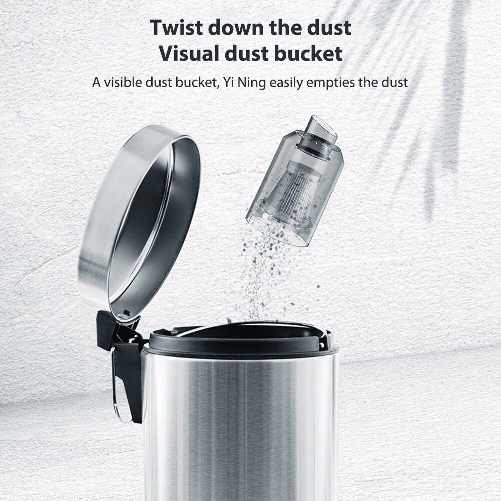 Mini Car Vacuum Cleaner Portable Rechargeable Foldable Wireless Vacuum Cleaner 120W 9000Pa 120ml Built-in LED Light for Vehicle Cleaning