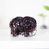 Natural Gemstone Crystal Decor Elephant Resin Art Home Gift For Special Occasions